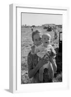 Potato Picking Mother with Baby-Dorothea Lange-Framed Art Print