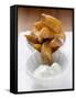 Potato Wedges with Yoghurt Dip-null-Framed Stretched Canvas