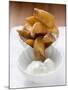 Potato Wedges with Yoghurt Dip-null-Mounted Photographic Print