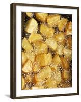 Potatoes Being Fried in Hot Oil-Enrique Chavarria-Framed Photographic Print