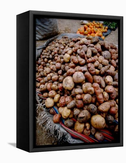 Potatoes in Local Farmer's Market, Ollantaytambo, Peru-Cindy Miller Hopkins-Framed Stretched Canvas