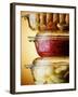 Potatoes, Red Cabbage & Meat in Glass Pots-Wolfgang Usbeck-Framed Photographic Print