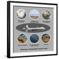 Potential Benefits of Drone Usage in the Future-Gwen Shockey-Framed Premium Giclee Print
