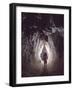 Potholer Wallking Along Narrow Underground Passage, Cova Lachambre, Ria, Conflent, Pyrenees, France-Inaki Relanzon-Framed Photographic Print