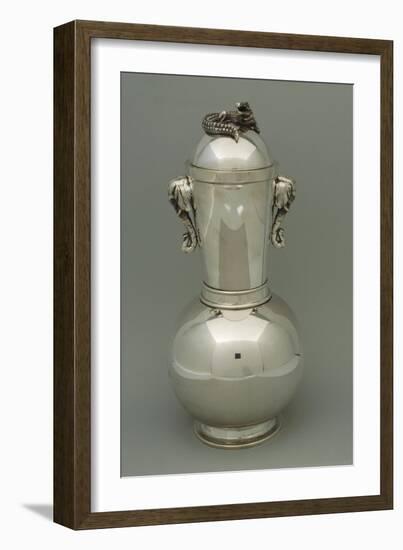 Potiche, Large Ceramic, Silver Plated Vase, Made for Roman Jeweler Roberto Angeletti-Francesco Colonna-Framed Giclee Print