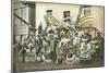 Potlatch with Native Costumes, Sitka, Alaska-null-Mounted Art Print