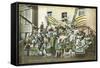 Potlatch with Native Costumes, Sitka, Alaska-null-Framed Stretched Canvas