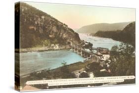 Potomac and Shenandoah Rivers, Harper's Ferry, West Virginia-null-Stretched Canvas