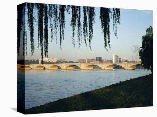 Potomac River and the Arlington Memorial Bridge, Washington D.C., USA-James Green-Stretched Canvas