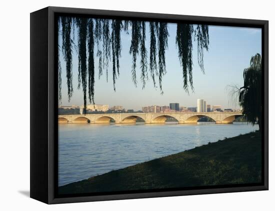 Potomac River and the Arlington Memorial Bridge, Washington D.C., USA-James Green-Framed Stretched Canvas