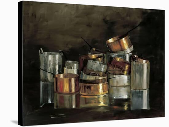 Pots and Pans-Connie Bryson-Stretched Canvas