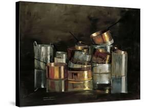 Pots and Pans-Connie Bryson-Stretched Canvas