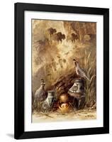 Pots and Quails-Alma Lee-Framed Art Print