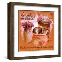 Pots bastide rose-Pascal Cessou-Framed Art Print