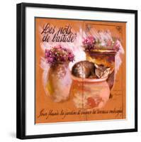 Pots bastide rose-Pascal Cessou-Framed Art Print