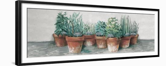 Pots of Herbs II Cottage v2-Carol Rowan-Framed Premium Giclee Print