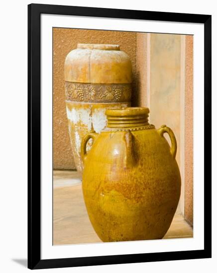 Pots on Display at Viansa Winery, Sonoma Valley, California, USA-Julie Eggers-Framed Photographic Print