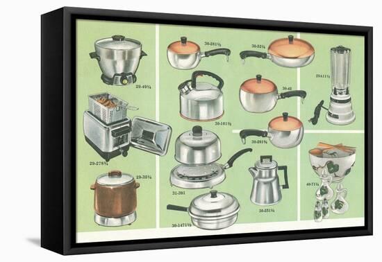 Pots, Pans, Kettles, Appliances-null-Framed Stretched Canvas