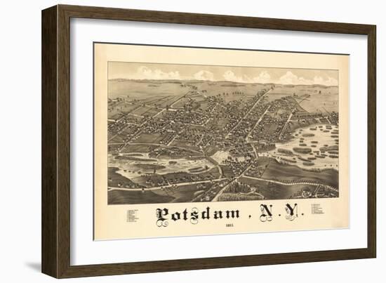 Potsdam, New York - Panoramic Map-Lantern Press-Framed Art Print