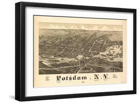 Potsdam, New York - Panoramic Map-Lantern Press-Framed Art Print