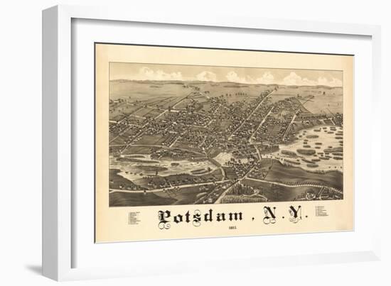 Potsdam, New York - Panoramic Map-Lantern Press-Framed Art Print