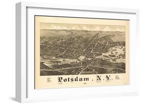 Potsdam, New York - Panoramic Map-Lantern Press-Framed Art Print