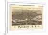 Potsdam, New York - Panoramic Map-Lantern Press-Framed Premium Giclee Print