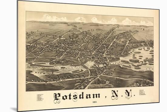 Potsdam, New York - Panoramic Map-Lantern Press-Mounted Art Print