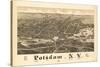 Potsdam, New York - Panoramic Map-Lantern Press-Stretched Canvas