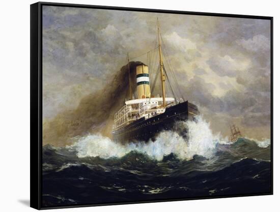 Potsdam Passenger Ship-Fred Pansing-Framed Stretched Canvas