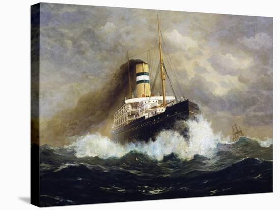 Potsdam Passenger Ship-Fred Pansing-Stretched Canvas