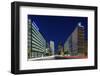 Potsdamer Platz at Night.-Jon Hicks-Framed Photographic Print