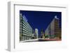 Potsdamer Platz at Night.-Jon Hicks-Framed Photographic Print