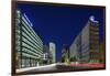 Potsdamer Platz at Night.-Jon Hicks-Framed Photographic Print