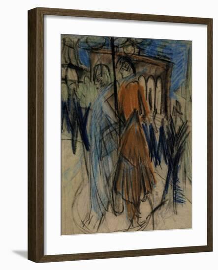 Potsdamer Platz, Berlin-Ernst Ludwig Kirchner-Framed Art Print