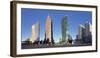 Potsdamer Platz Square with DB Tower, Sony Center and Kollhoff Turm Tower, Berlin, Germany-Markus Lange-Framed Photographic Print