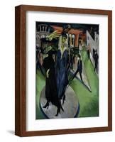 Potsdmer Platz-Ernst Ludwig Kirchner-Framed Art Print