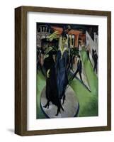 Potsdmer Platz-Ernst Ludwig Kirchner-Framed Art Print