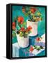 Potted Poppies-Jane Slivka-Framed Stretched Canvas