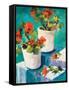 Potted Poppies-Jane Slivka-Framed Stretched Canvas