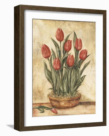 Potted Tulips-Tina Chaden-Framed Art Print