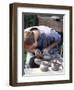 Potter at Work on Wheel at Rustic Fayre, Devon, England, United Kingdom-Ian Griffiths-Framed Photographic Print