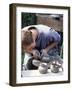 Potter at Work on Wheel at Rustic Fayre, Devon, England, United Kingdom-Ian Griffiths-Framed Photographic Print