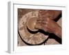 Potter Forms Clay Cup on Wheel, Morocco-Merrill Images-Framed Photographic Print