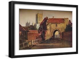 Potter Gate, Lincoln, (1800-184), 1937-Peter De Wint-Framed Giclee Print