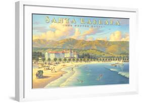 Potter Hotel Santa Barbara-Kerne Erickson-Framed Art Print