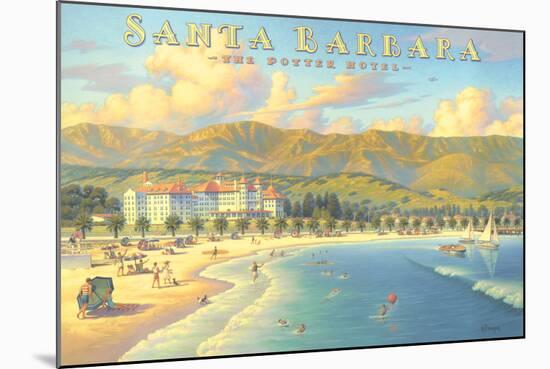 Potter Hotel Santa Barbara-Kerne Erickson-Mounted Art Print