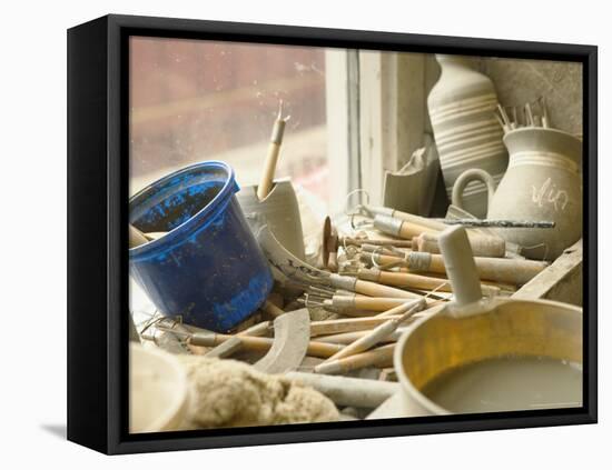 Potter's Tools, Egersund, Norway-Russell Young-Framed Stretched Canvas
