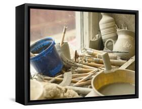 Potter's Tools, Egersund, Norway-Russell Young-Framed Stretched Canvas