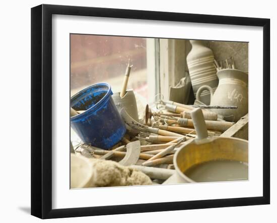 Potter's Tools, Egersund, Norway-Russell Young-Framed Photographic Print
